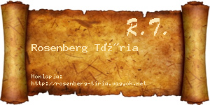 Rosenberg Tíria névjegykártya